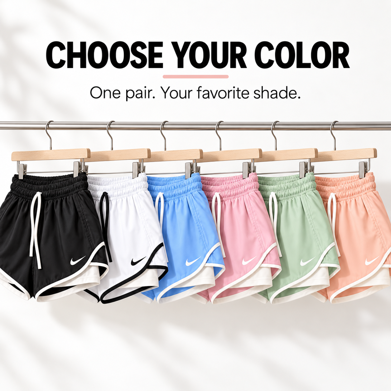 2-in-1 running shorts available in six colors